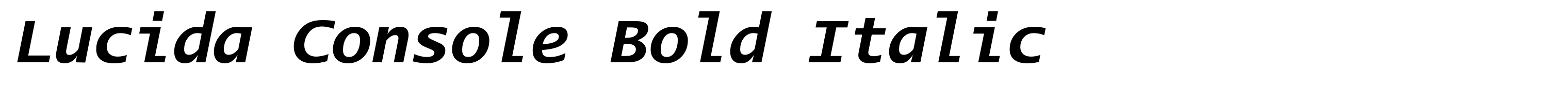 Lucida Console Bold Italic